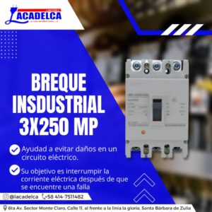 breque insdusctrial 3x250 lacadelca la casa del electricista monte claro santa barbara de zulia